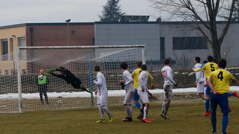 07\01\2018 - Calcio Eccellenza: S.Giorgio Sedico vs Liapiave - Moretti (L), gol 0-1