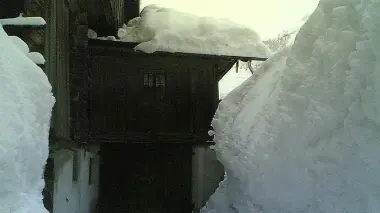 Una delle immagini che fanno parte della mostra di Sappada