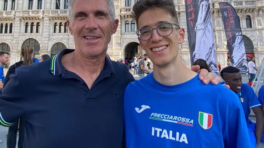 L'allenatore Johnny Schievenin con Francesco Da Vià