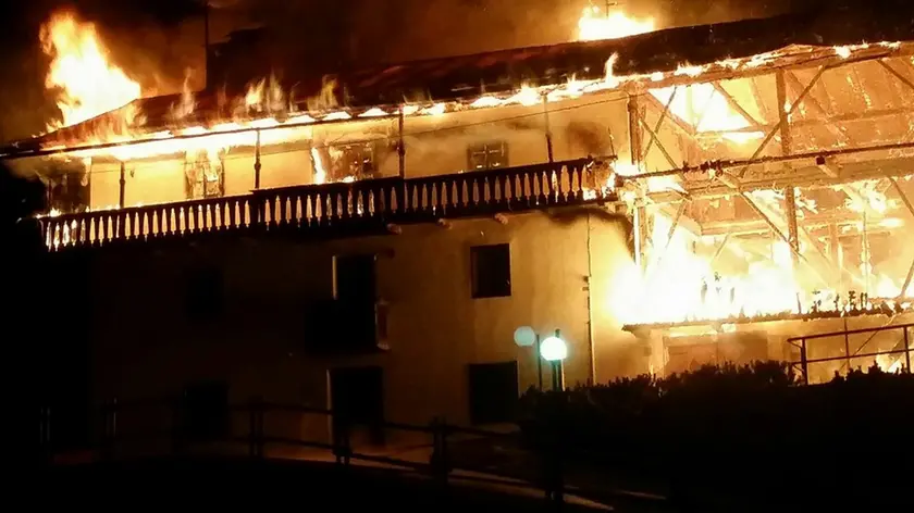 L'incendio a Cortina