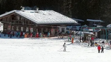Uno scorcio della stazione di partenza di uno degli impianti di Sappada