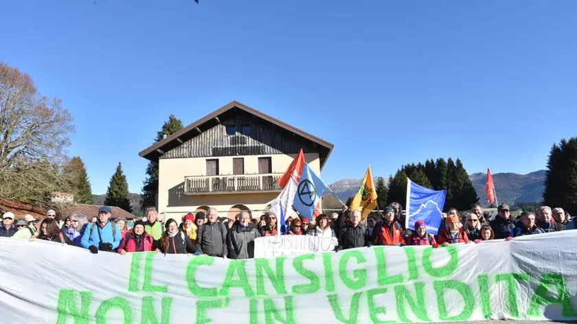 La protesta sul Cansiglio