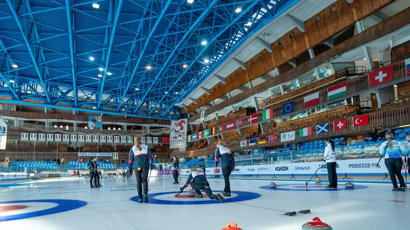 Un torneo di curling all'Olimpico
