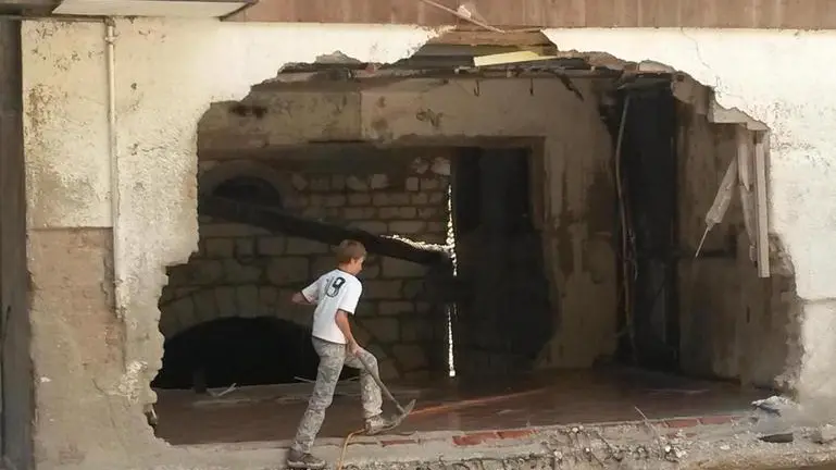 The damages caused by a landslide in the Veneto town of Vito di Cadore, Italy, 5 August 2015. At least three people are dead after heavy rain caused a landslide in the Veneto town of Vito di Cadore, ANSA sources said Wednesday. The victims are a polish tourist whose car was thrown into a river, a young woman whose body was found near the mountainous town's cemetery, and a man who was found by firefighters in the area of the Boite River. ANSA/ MICHELE GALVAN