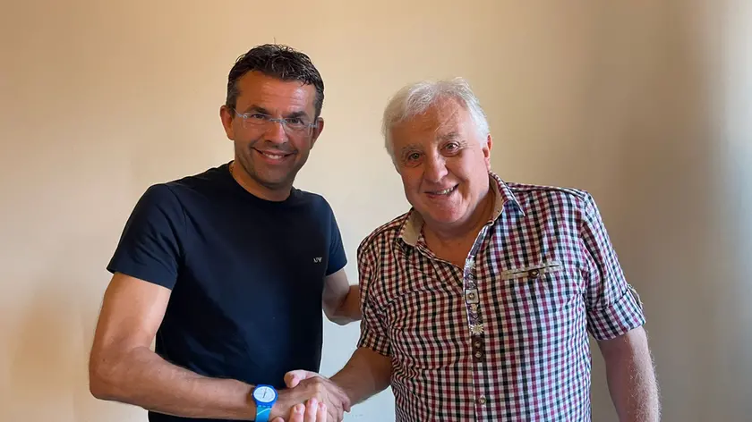 Il sindaco di Longarone Roberto Padrin con Carlo Giuliana