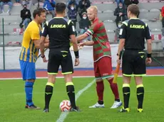 Simone Corbanese e Mike Miniati prima di un derby fra Belluno e Union Feltre