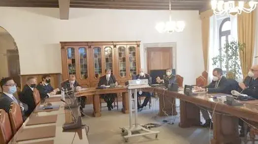 I rappresentanti del Comitato ordine e sicurezza ieri in prefettura