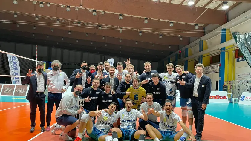 La Da Rold Logistics Belluno in festa a fine gara