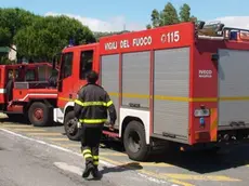 Vigili del fuoco durante una operazione di ricerca