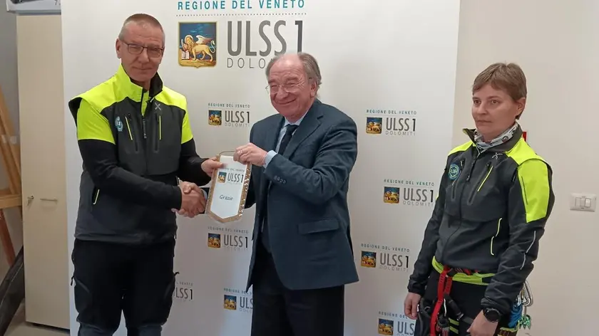 Giulio Trillò, Giuseppe Dal Ben e Cristina Barbarino che guiderà il Suem in attesa del nuovo primario