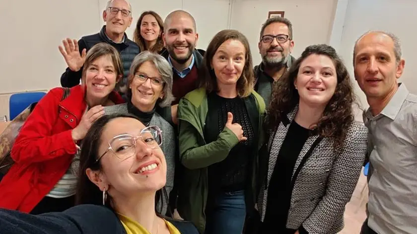 Sindi Manushi con i candidati della lista Pieve Futura