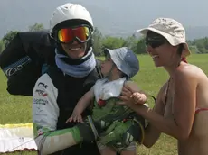 Marco Littame con moglie e figlioletto