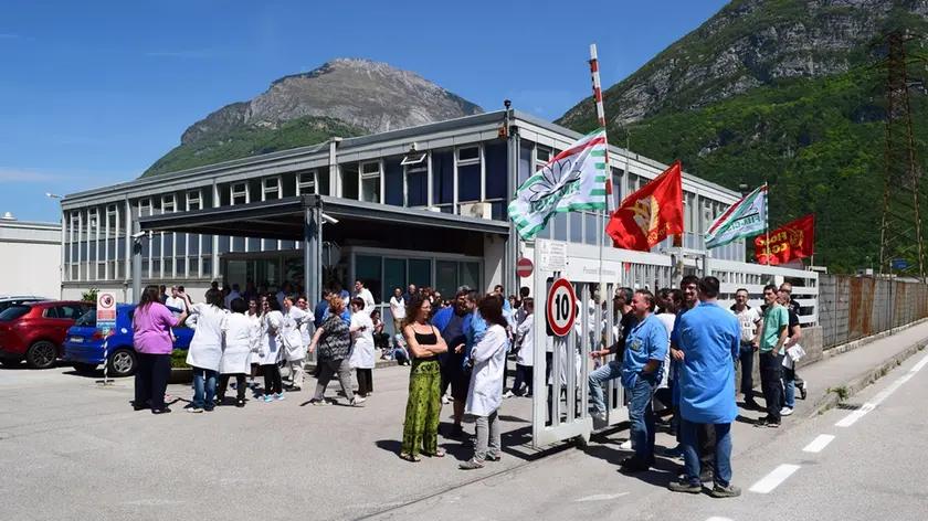 Una protesta alcuni mesi fa alla Procond di Longarone