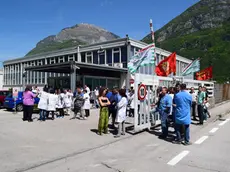 Una protesta alcuni mesi fa alla Procond di Longarone