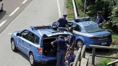 Un controllo della polizia sulle strade bellunesi