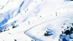 Una pista di sci a Falcade