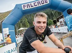 Elia Barp dopo l'arrivo