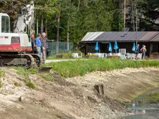 Lavori in corso al Lago di Mosigo di San Vito di Cadore - Da Rin - Perona