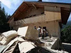 Borca di cadore, 21 luglio 2009. la frana di cancia due giorni dopo la tragediaLa casa distrutta dalla furia dell'acqua a Borca