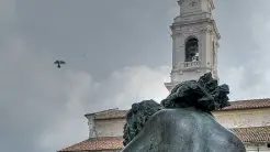 Alcune delle opere di Augusto Murer esposte in centro a Belluno
