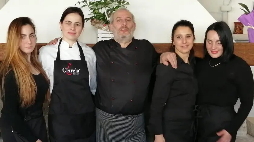 Lo staff del ristorante Alla Cesa