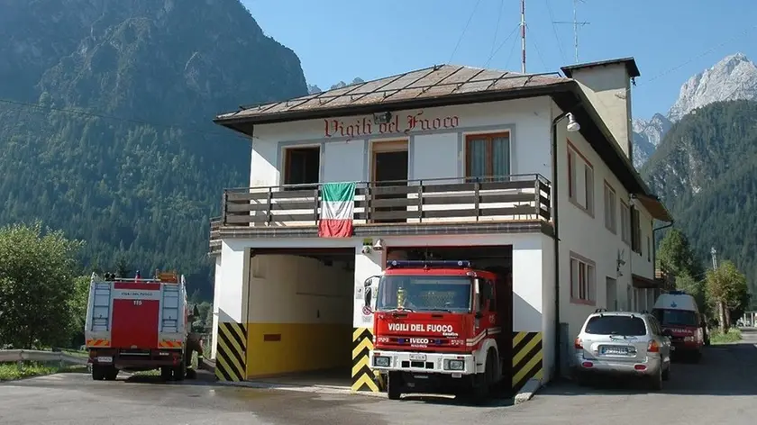 Santo Stefano di Cadore, 20 luglio 2006, la caserma dei vigili del fuoco