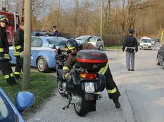 La motocicletta dell’alpino veneziano dopo l’incidente