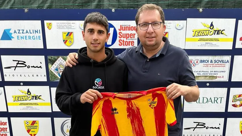 Alex Cossalter e il direttore sportivo Alberto Faoro
