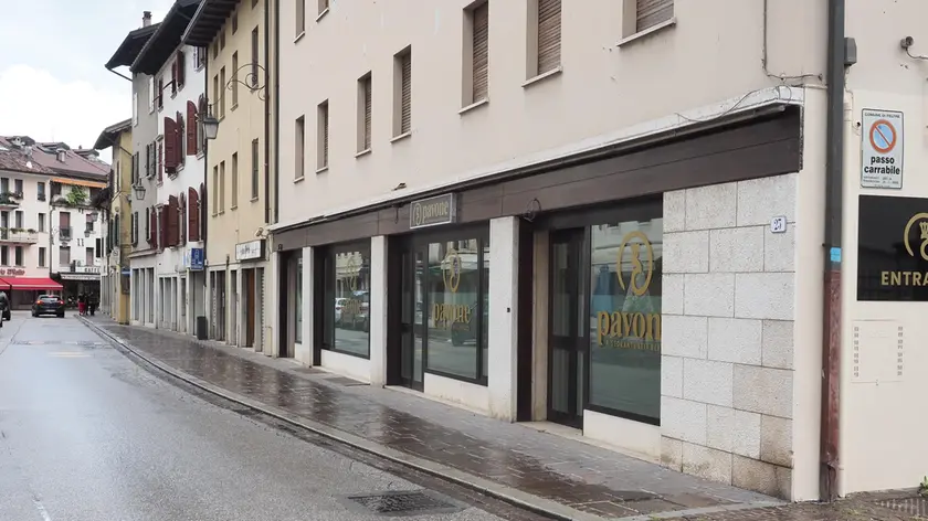 Il ristorante Pavone in via Battisti a Feltre
