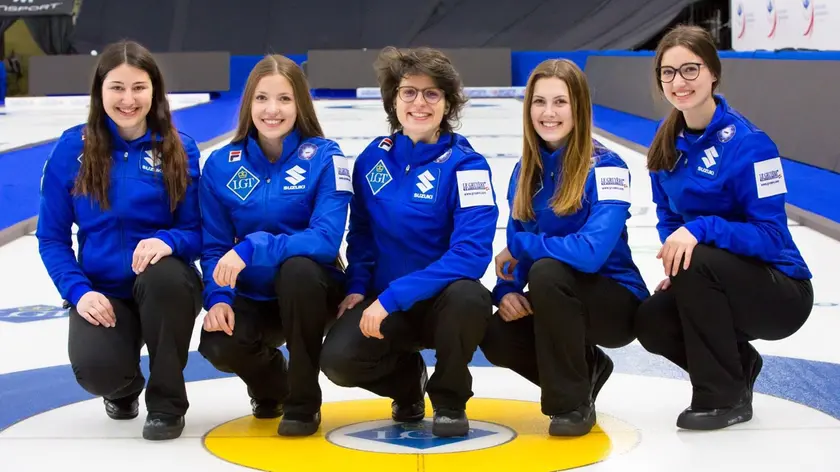 L'Italia del curling che ha partecipato ai Mondiali in Canada