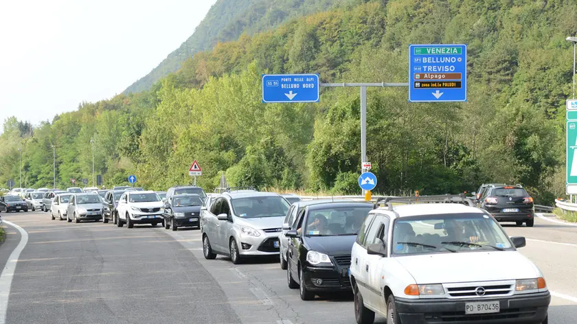 traffico domenicale sull'alemagna