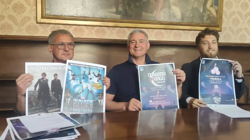 Massimo Capraro, Oscar De Pellergin e Paolo Luciani presentano "Belluno di sera"