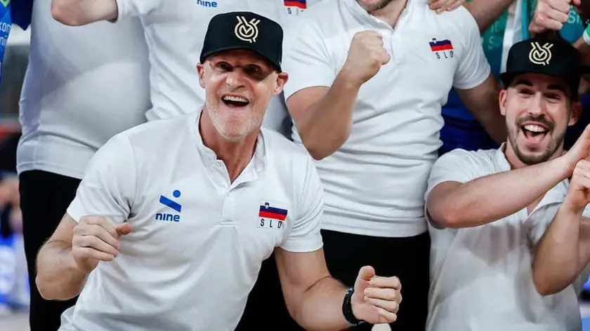 Matteo De Cecco, qui con la Slovenia dove era vice allenatore alle Olimpiadi