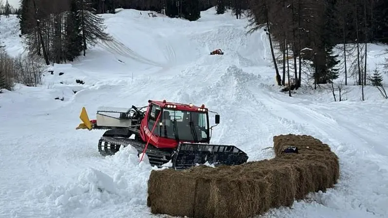 La creazione di un salto con l'armatura di balle di paglia