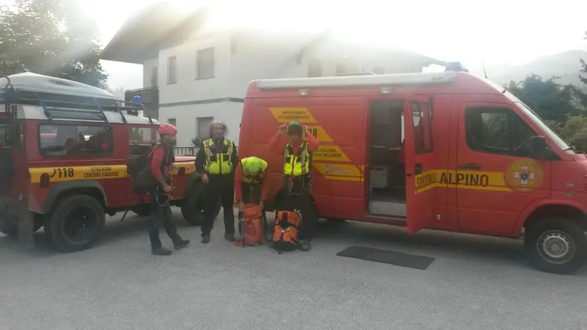 Soccorso alpino impegnato in una ricerca persona
