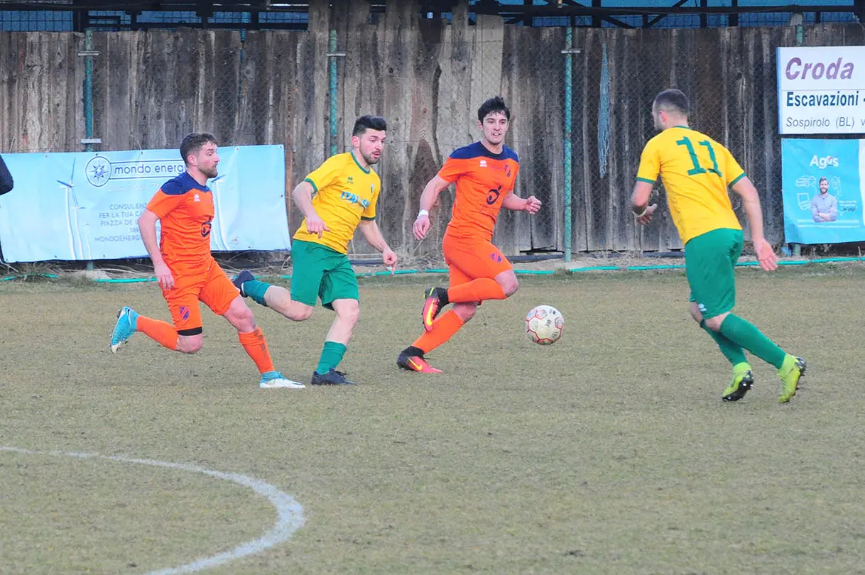 L'Alpago non sfonda in casa di un orgoglioso Fiori Barp. Finisce 1-1 il derby bellunese di Promozione