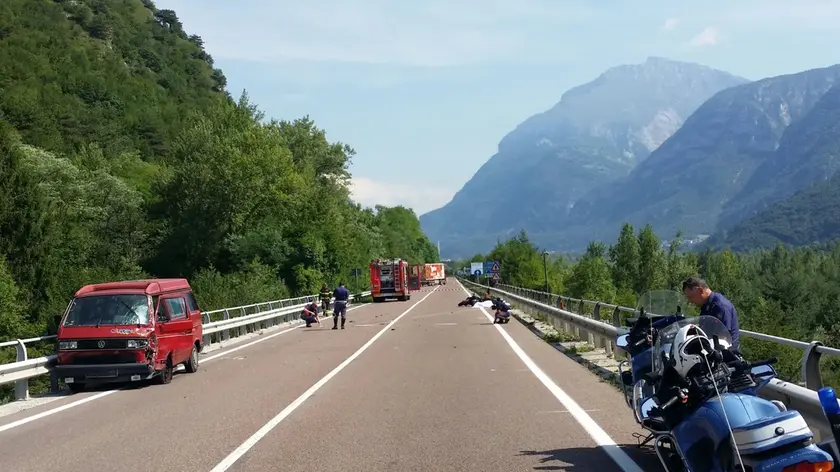 Il luogo dell'incidente a Fortogna