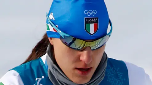 Olympics Winter Games PyeongChang 2018. Italy's Sara Pellegrini during a warm up round of the Ladies 7,5 Km + 7,5 Km Skiathlon, Alpensia Cross Country Skiing Centre (KOR), 10/02/2018 Photo: Pentaphoto/Giovanni Auletta