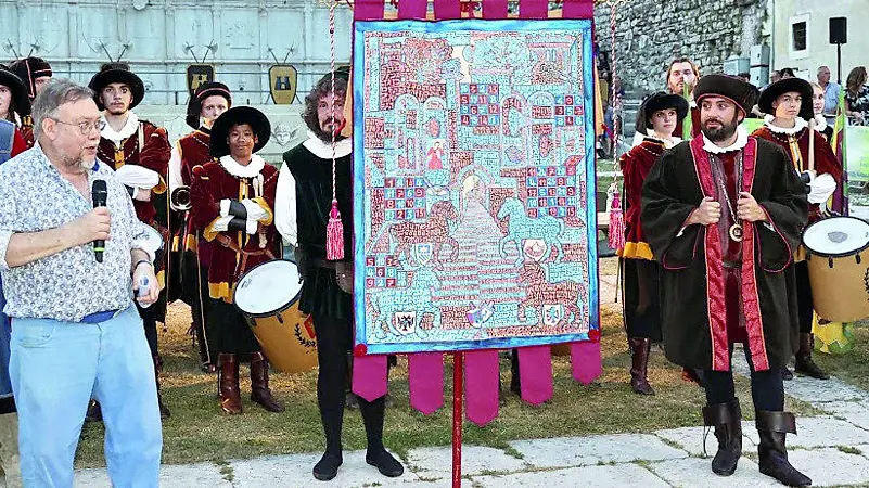 Il drappo del Palio di Feltre 2024