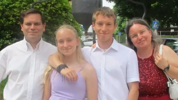 Mirko Avanzi con la famiglia