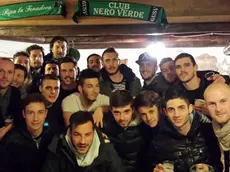 Il brindisi dei giocatori dell'Union Ripa Fenadora