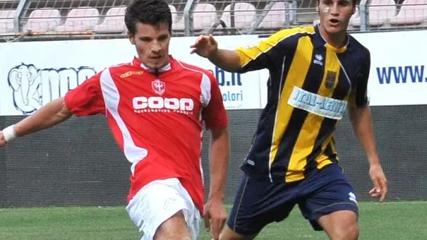Foto Bruni 08.09.13 Triestina - Belluno :il goal di Bertoni