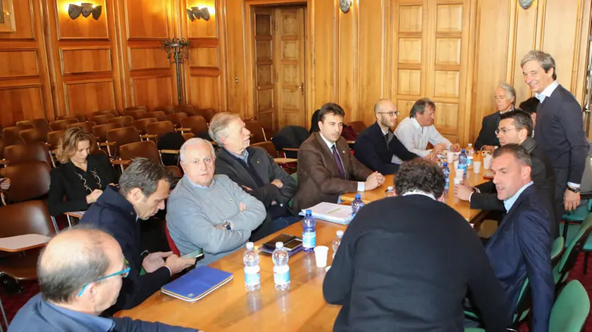 Stefano Da Rin Puppel-Perona-Cortina d'Ampezzo-Riunione per i Mondiali 2021-Malagò Giovanni-Donadon Riccardo-Franceschi Andrea-Padrin Roberto-Domenech Roger