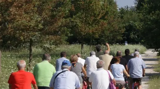 Foto Agenzia Candussi/ Baschieri/ Campalto/ Biciclettata di inaugurazione della nuova pista ciclabile che collega il cimitero di Campalto a Passo Campalto