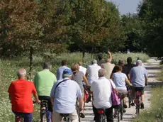 Foto Agenzia Candussi/ Baschieri/ Campalto/ Biciclettata di inaugurazione della nuova pista ciclabile che collega il cimitero di Campalto a Passo Campalto