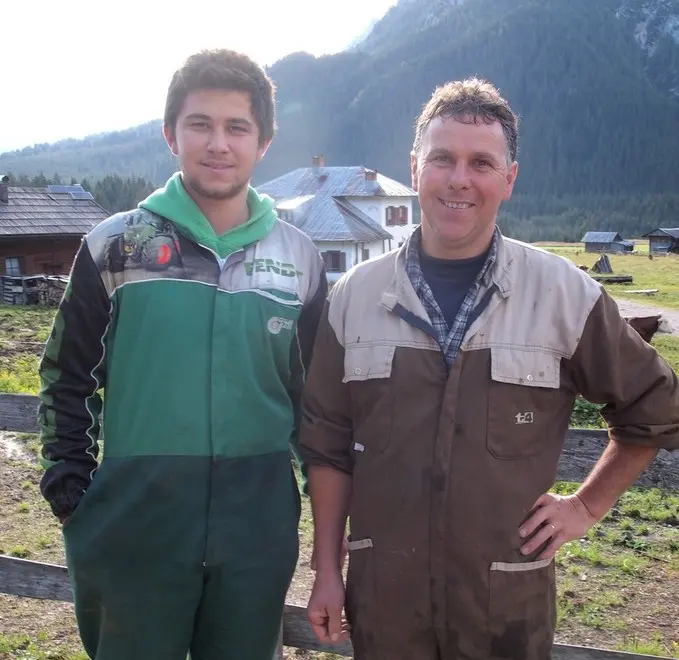 Stefano Zampol con il figlio