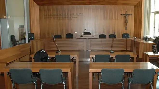 Un'aula del tribunale di Belluno