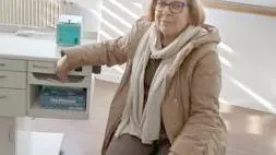 Dirce Buzzat nel suo studio di via Monte Grappa
