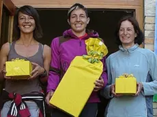 Il podio della 10 km femminile