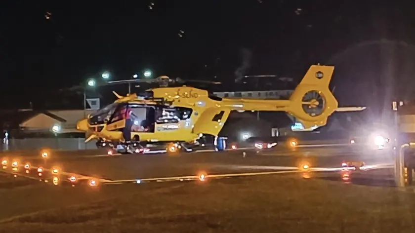 L’elisoccorso alla base dell’ospedale San Martino